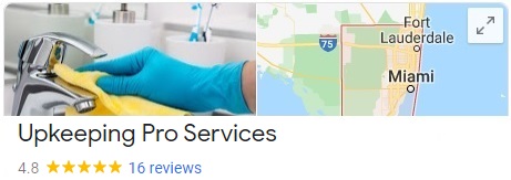 Upkeeping Pro Cleaning Service Google Review
